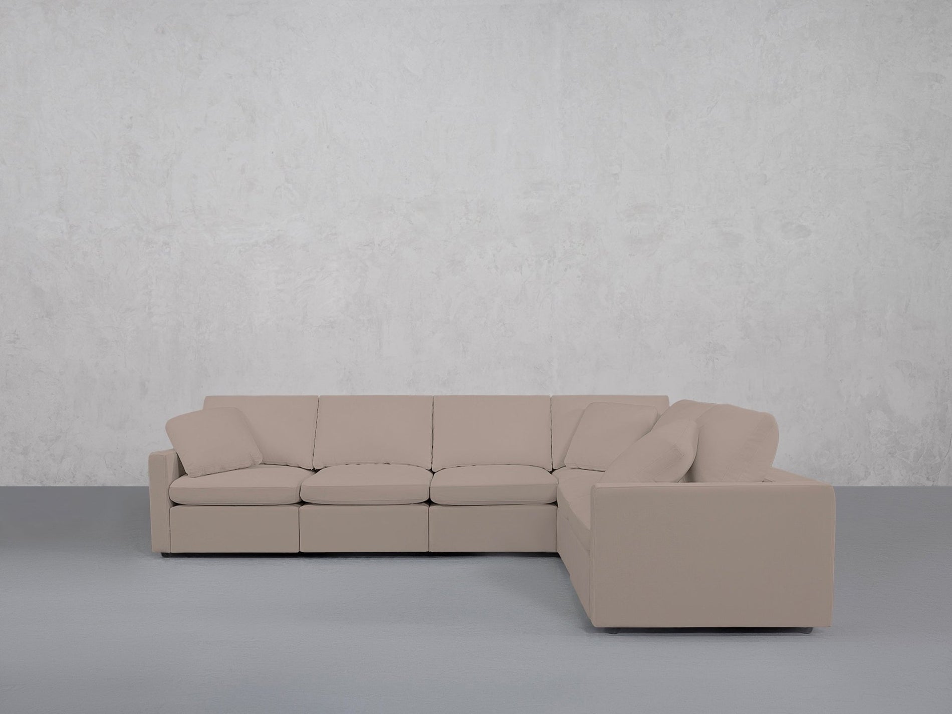 6-Seat Modular Corner Right Sectional (Thin Arms) - 7th Avenue