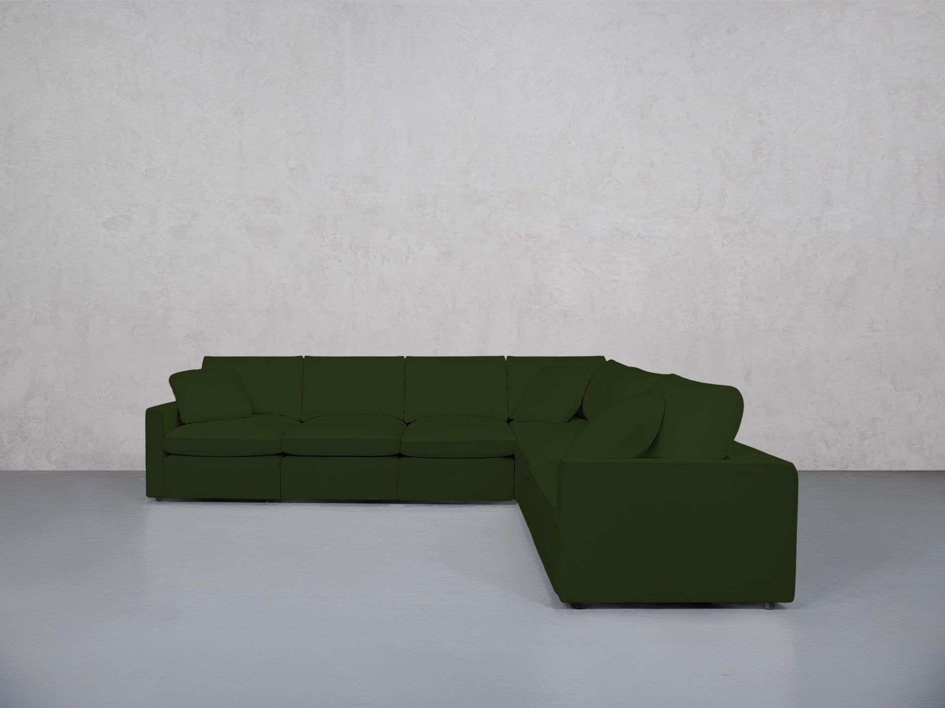 6-Seat Modular Corner Right Sectional (Thin Arms) - 7th Avenue