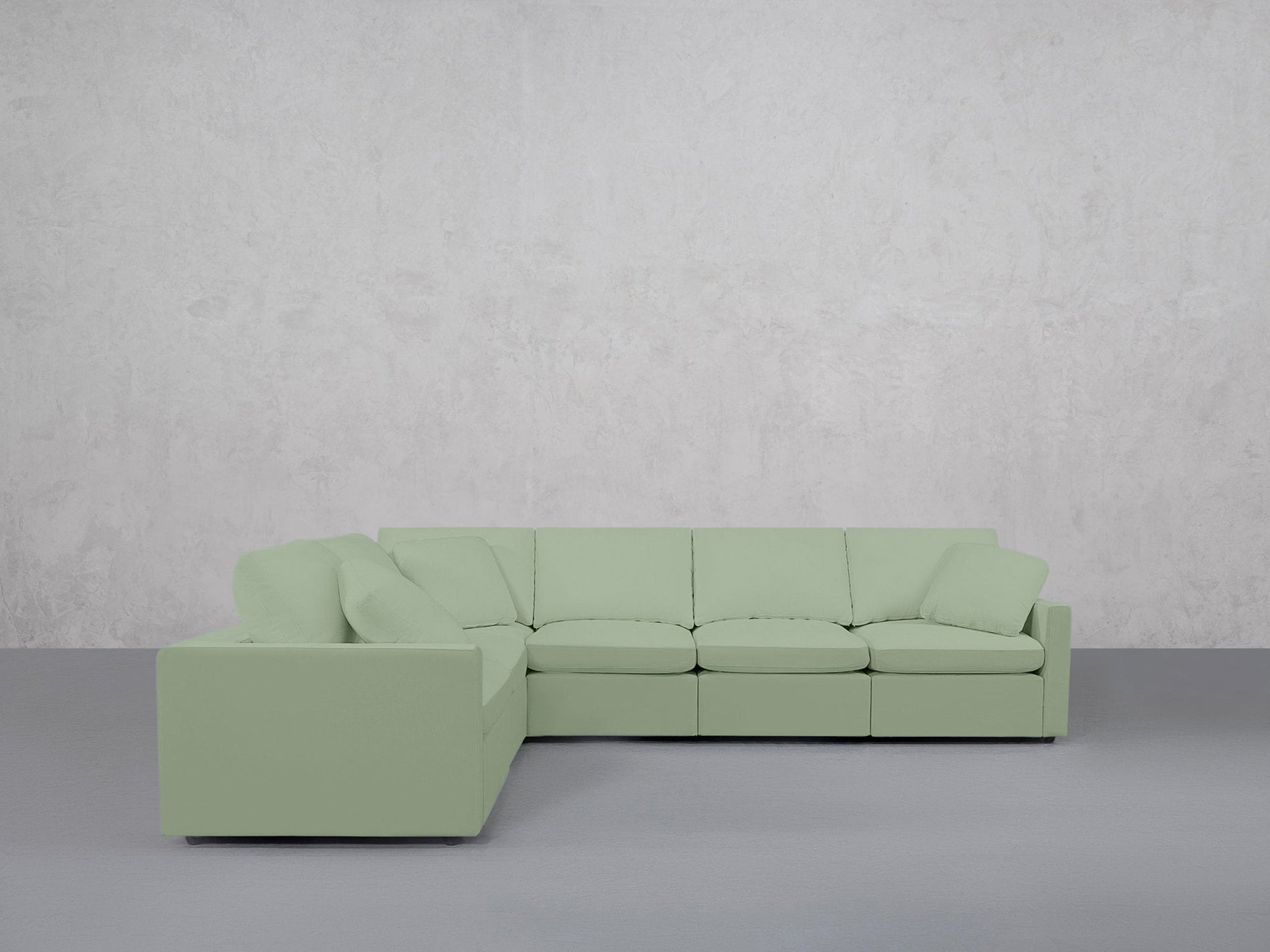 6-Seat Modular Corner Right Sectional (Thin Arms) - 7th Avenue