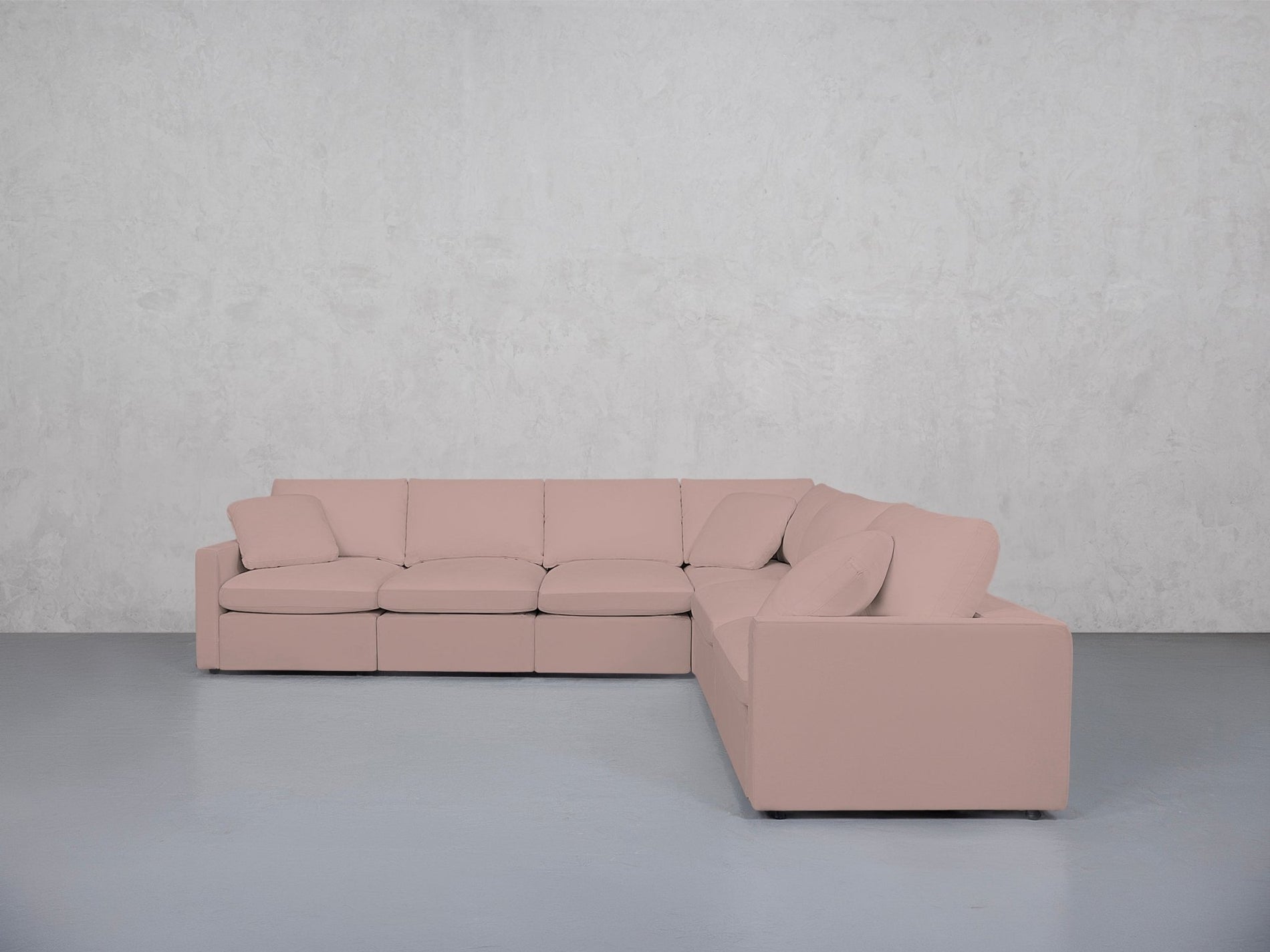 6-Seat Modular Corner Right Sectional (Thin Arms) - 7th Avenue