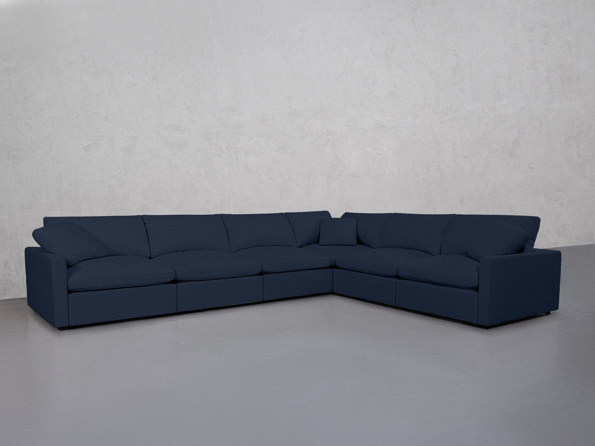 6-Seat Modular Corner Right Sectional (Thin Arms) - 7th Avenue