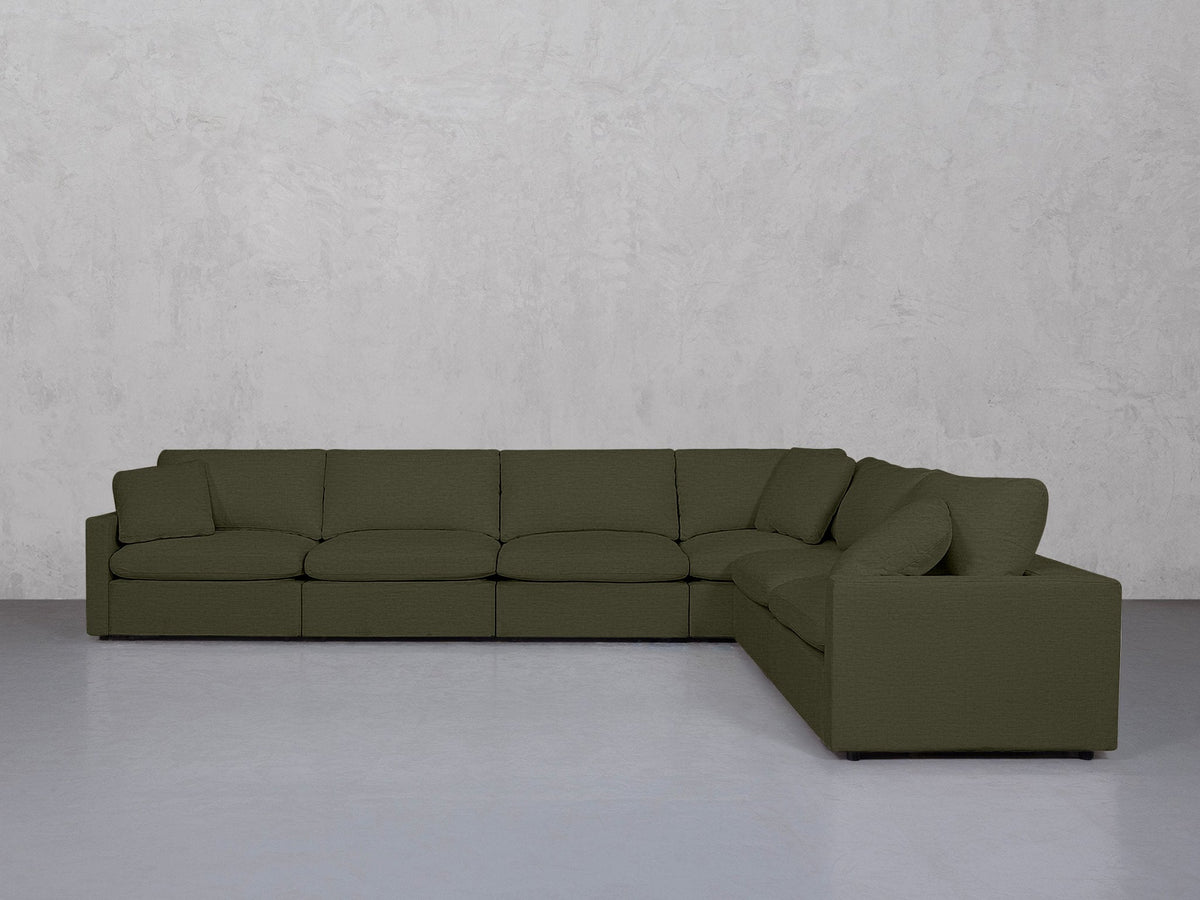 6-Seat Modular Corner Right Sectional (Thin Arms) - 7th Avenue