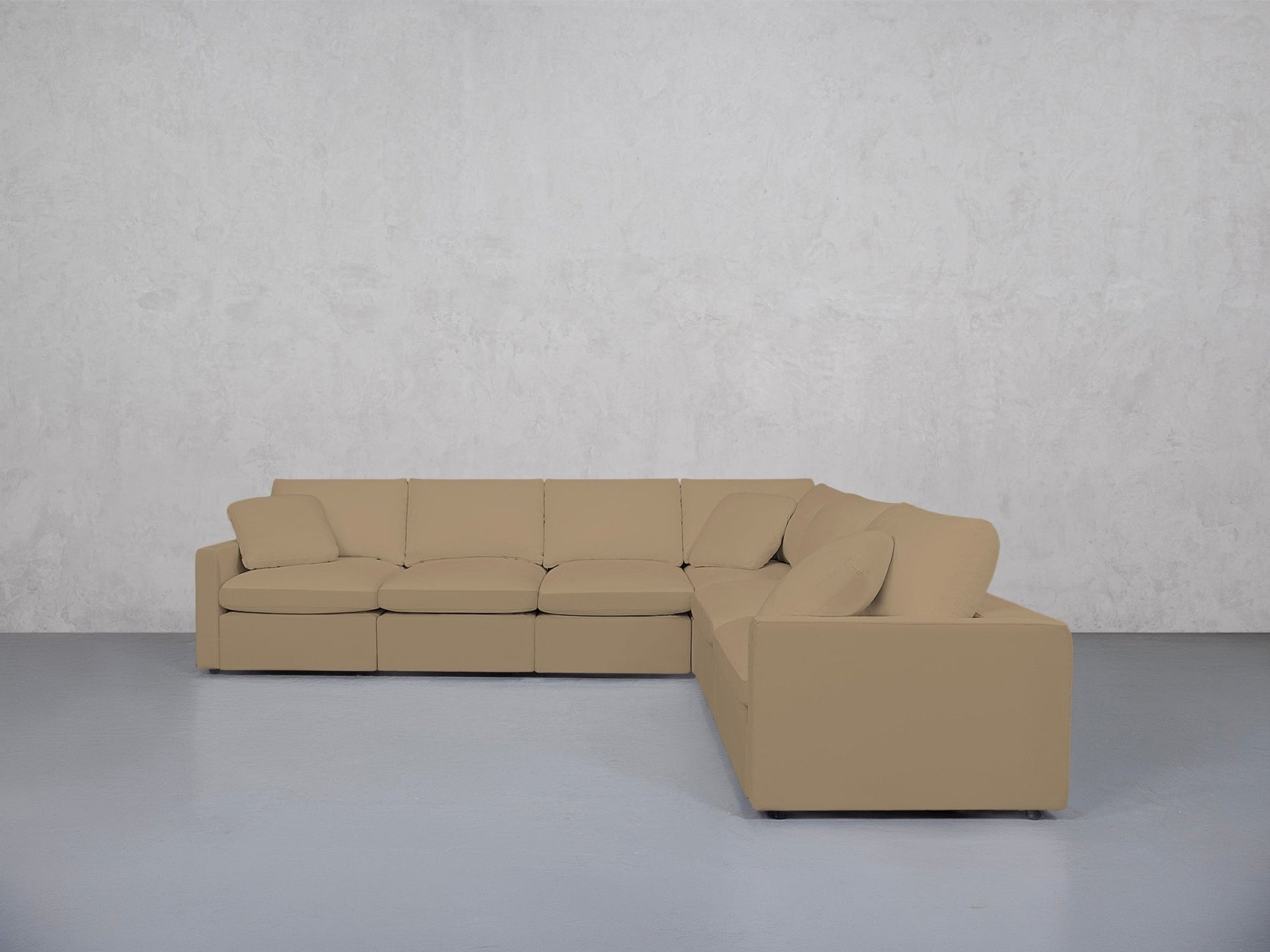 6-Seat Modular Corner Right Sectional (Thin Arms) - 7th Avenue