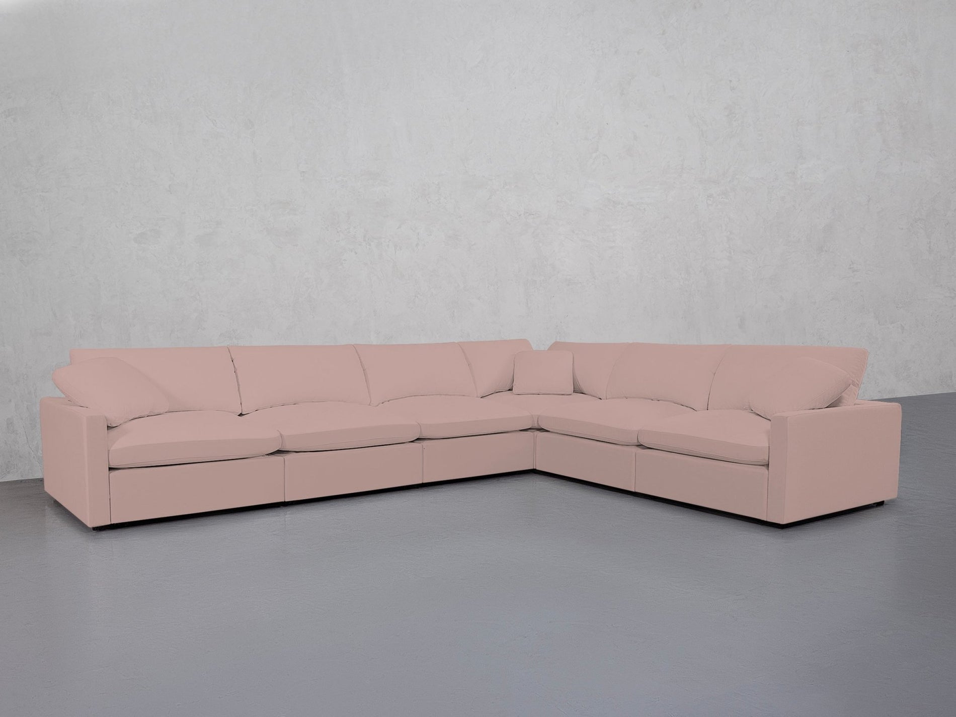 6-Seat Modular Corner Right Sectional (Thin Arms) - 7th Avenue