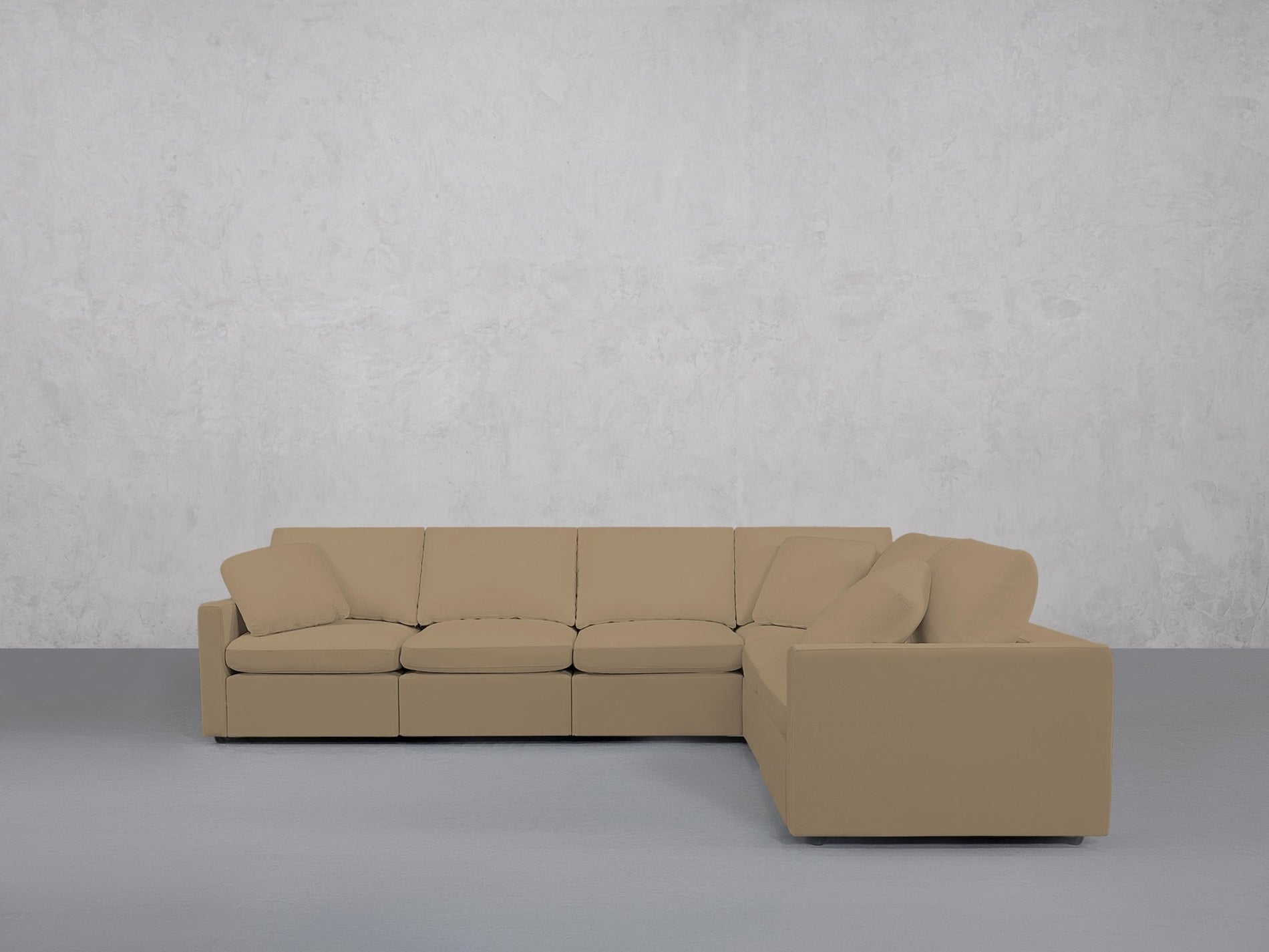 6-Seat Modular Corner Right Sectional (Thin Arms) - 7th Avenue
