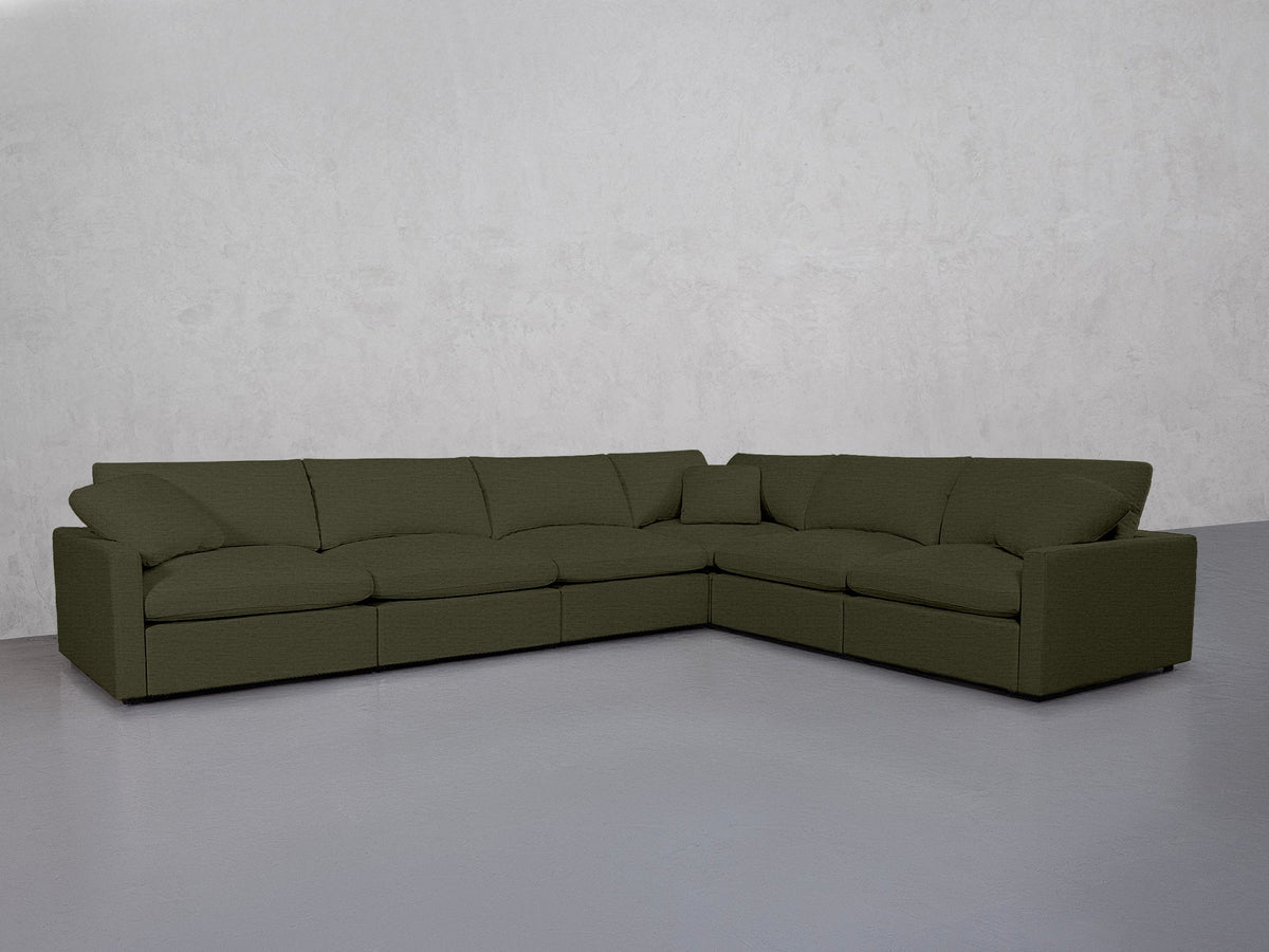 6-Seat Modular Corner Right Sectional (Thin Arms) - 7th Avenue
