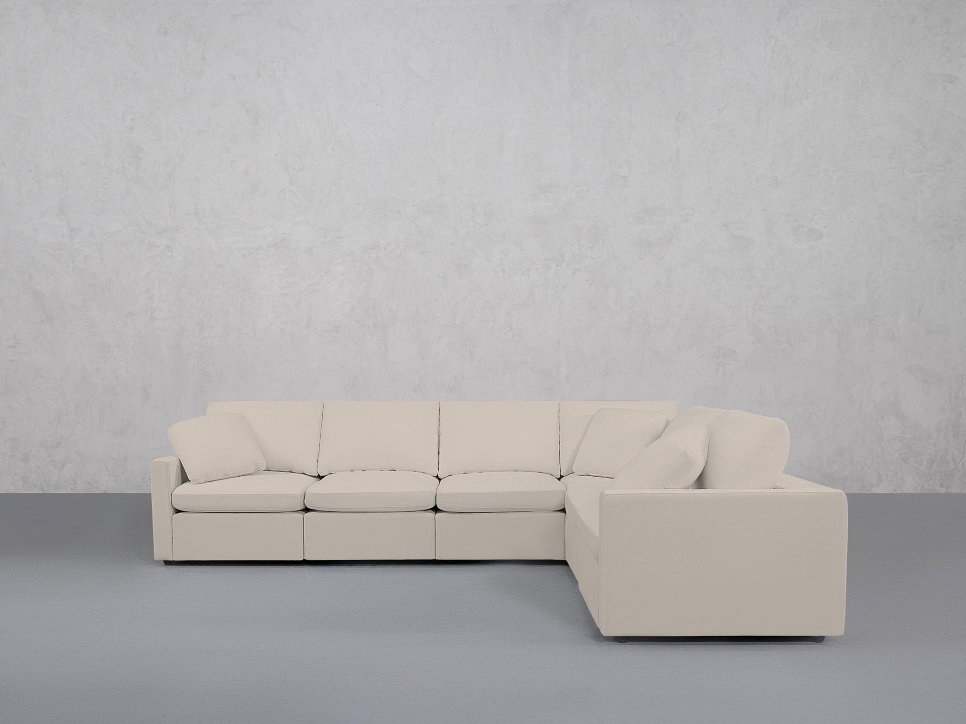 6-Seat Modular Corner Right Sectional (Thin Arms) - 7th Avenue
