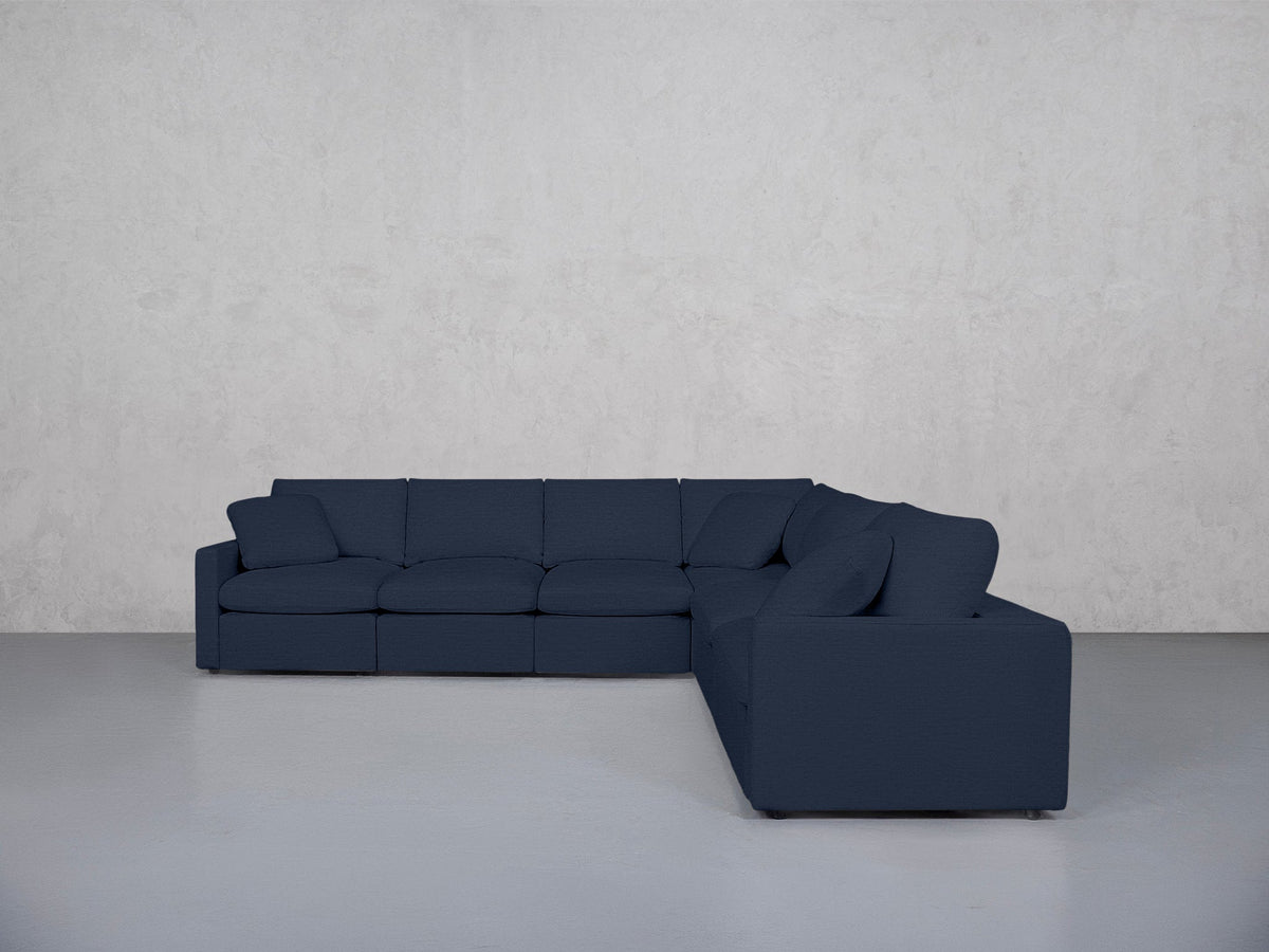 6-Seat Modular Corner Right Sectional (Thin Arms) - 7th Avenue