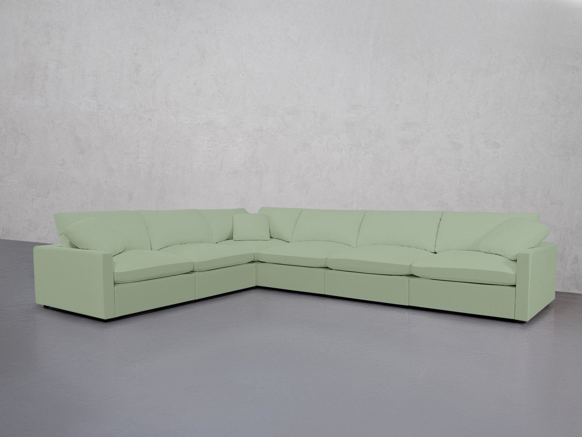 6-Seat Modular Corner Right Sectional (Thin Arms) - 7th Avenue