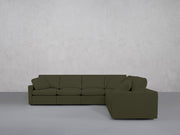 6-Seat Modular Corner Right Sectional (Thin Arms) - 7th Avenue