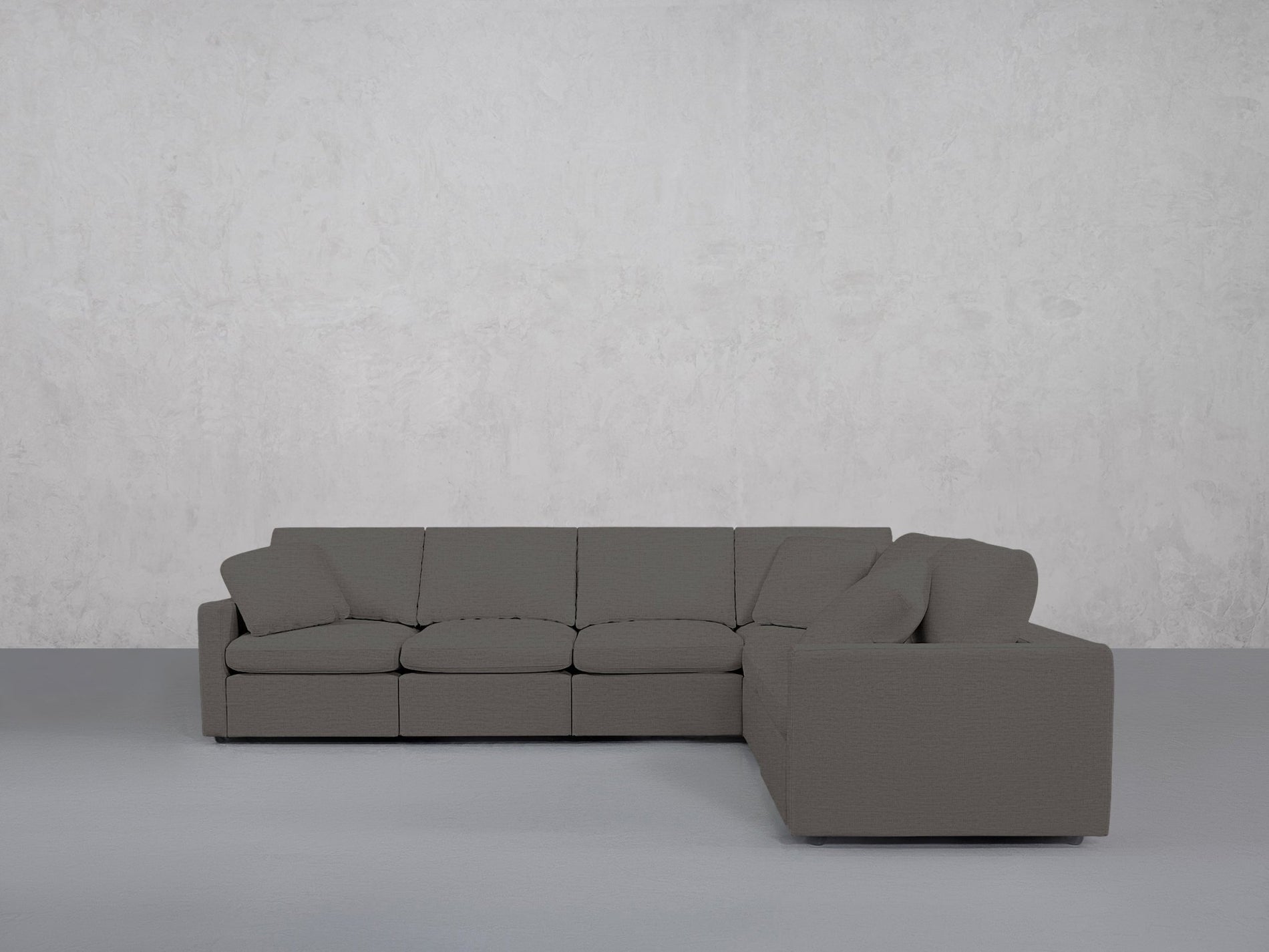 6-Seat Modular Corner Right Sectional (Thin Arms) - 7th Avenue