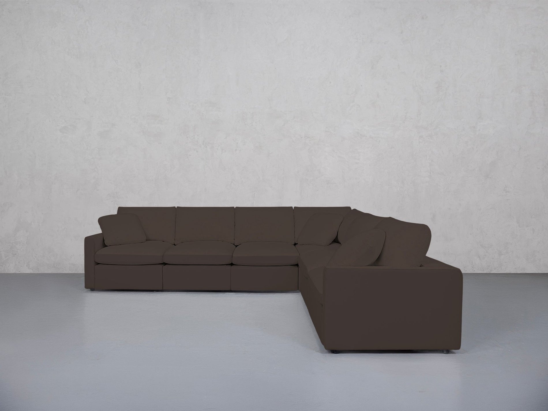 6-Seat Modular Corner Right Sectional (Thin Arms) - 7th Avenue