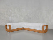 6-Seat Modular Corner Sectional Teak Outdoor - 7th Avenue
