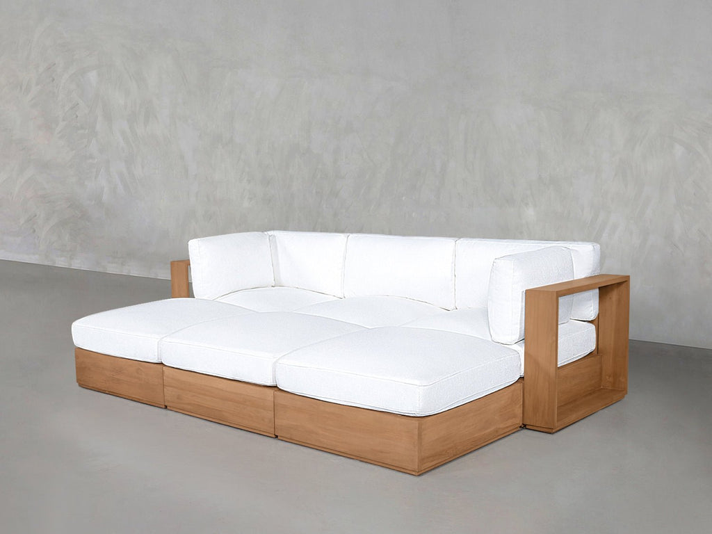 6-Seat Modular Daybed Teak Outdoor - 7th Avenue