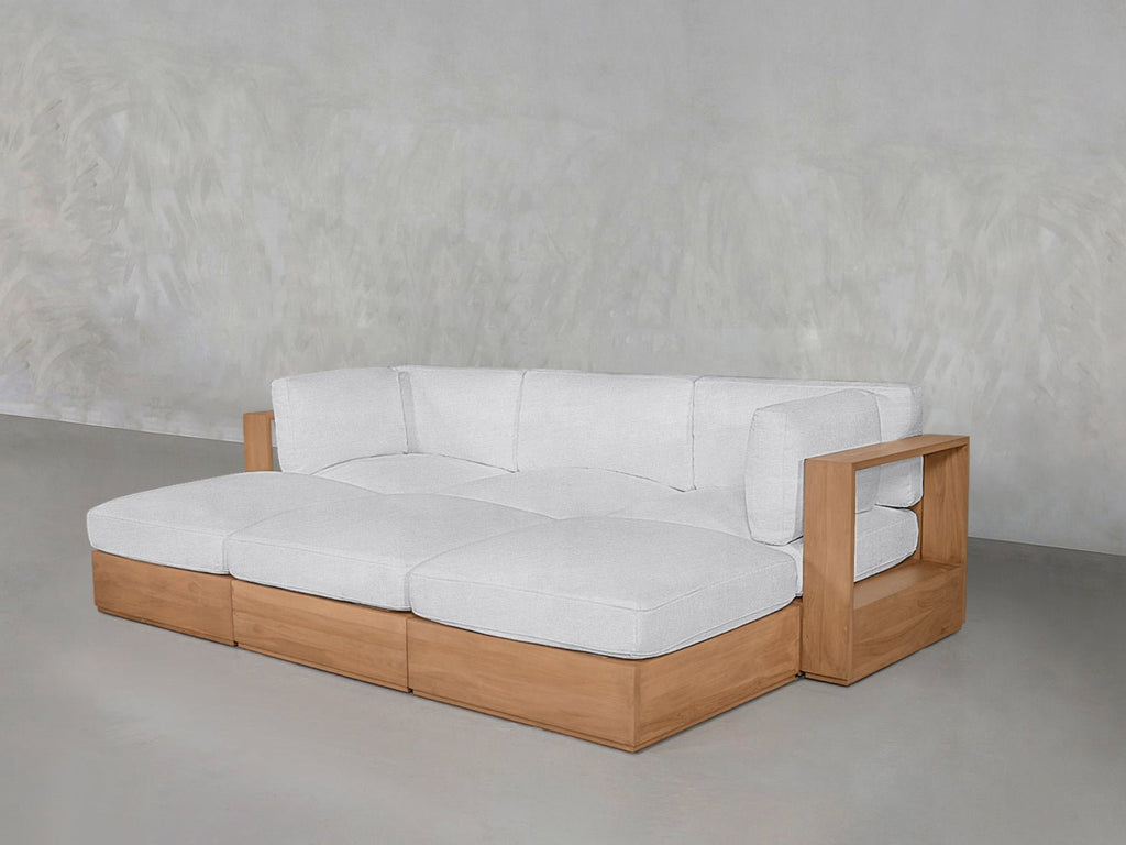 6-Seat Modular Daybed Teak Outdoor - 7th Avenue