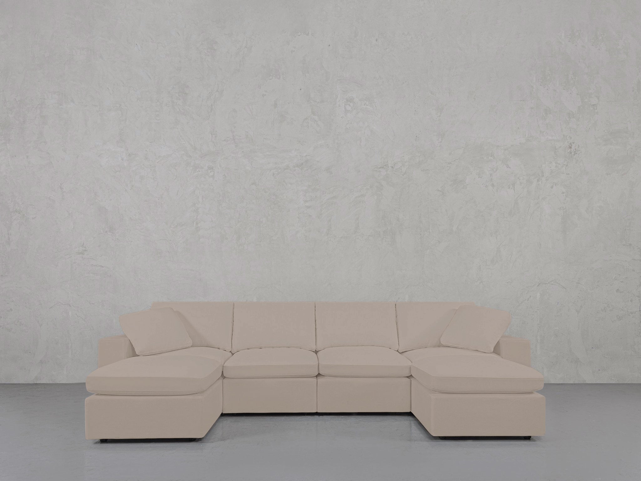 6-Seat Modular Double Chaise Sectional