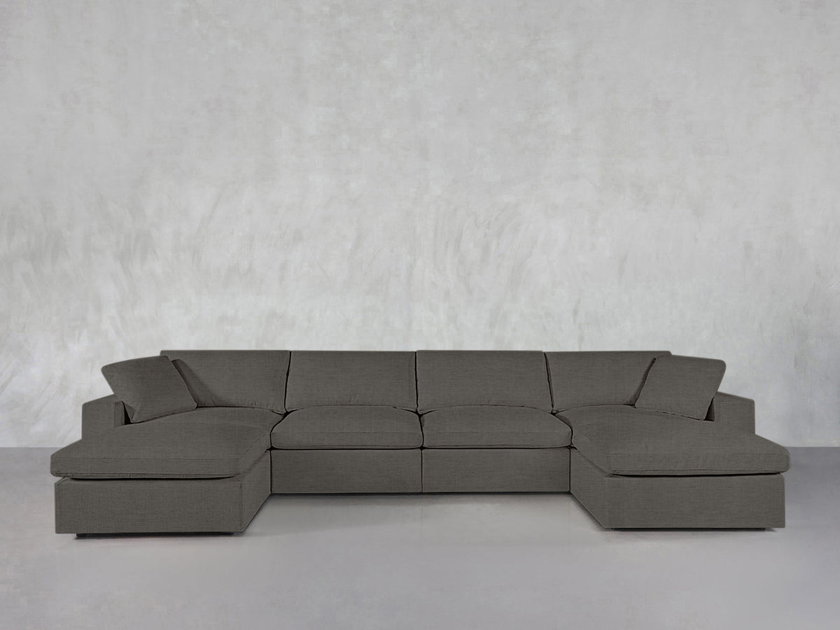 6-Seat Modular Double Chaise Sectional