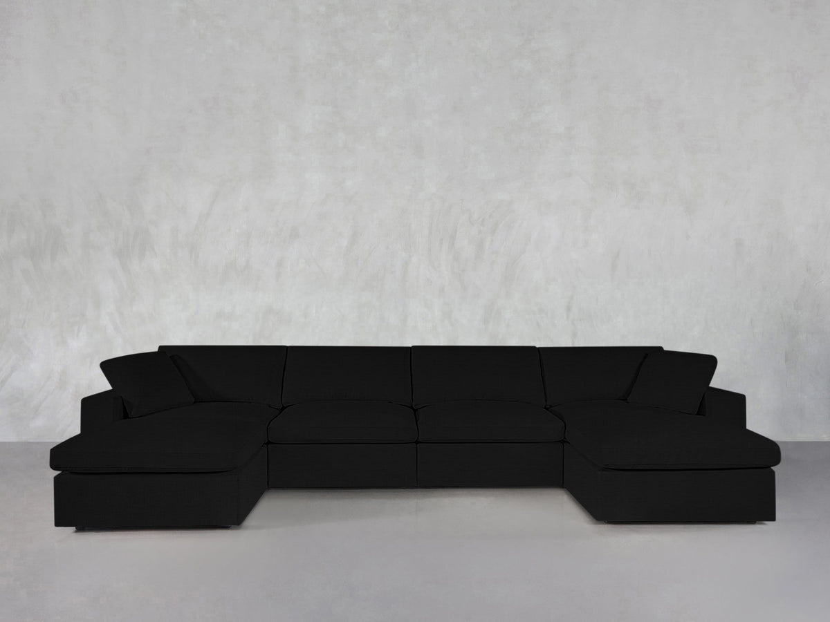 6-Seat Modular Double Chaise Sectional