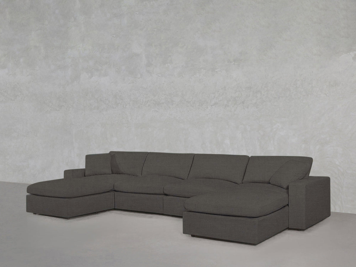 6-Seat Modular Double Chaise Sectional
