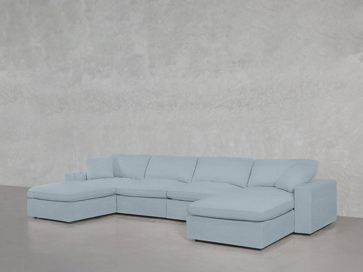 6 - Seat Modular Double Chaise Sectional - 7th Avenue