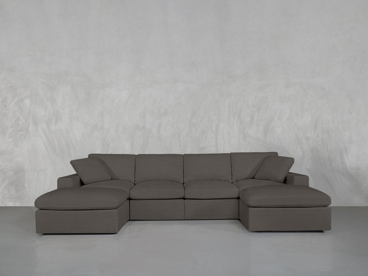 6-Seat Modular Double Chaise Sectional