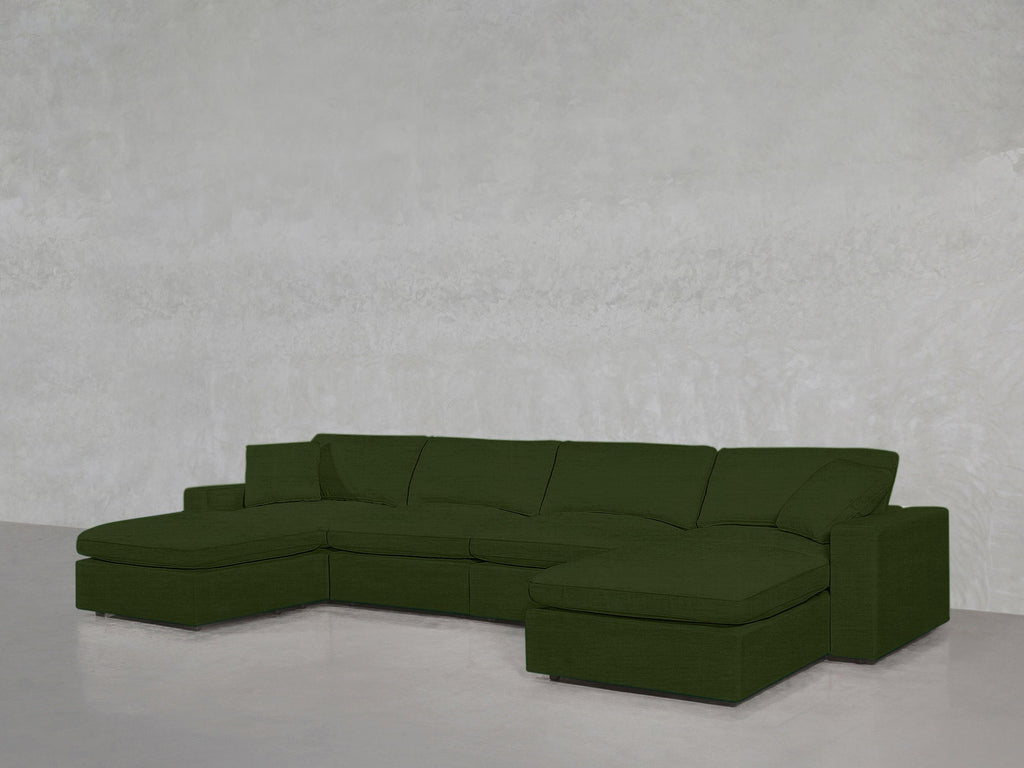 6-Seat Modular Double Chaise Sectional