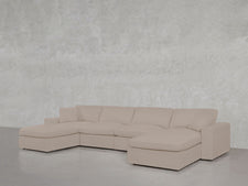 6-Seat Modular Double Chaise Sectional