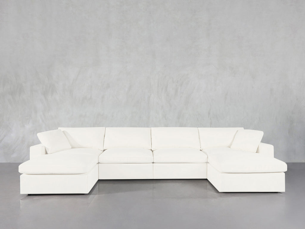 6-Seat Modular Double Chaise Sectional