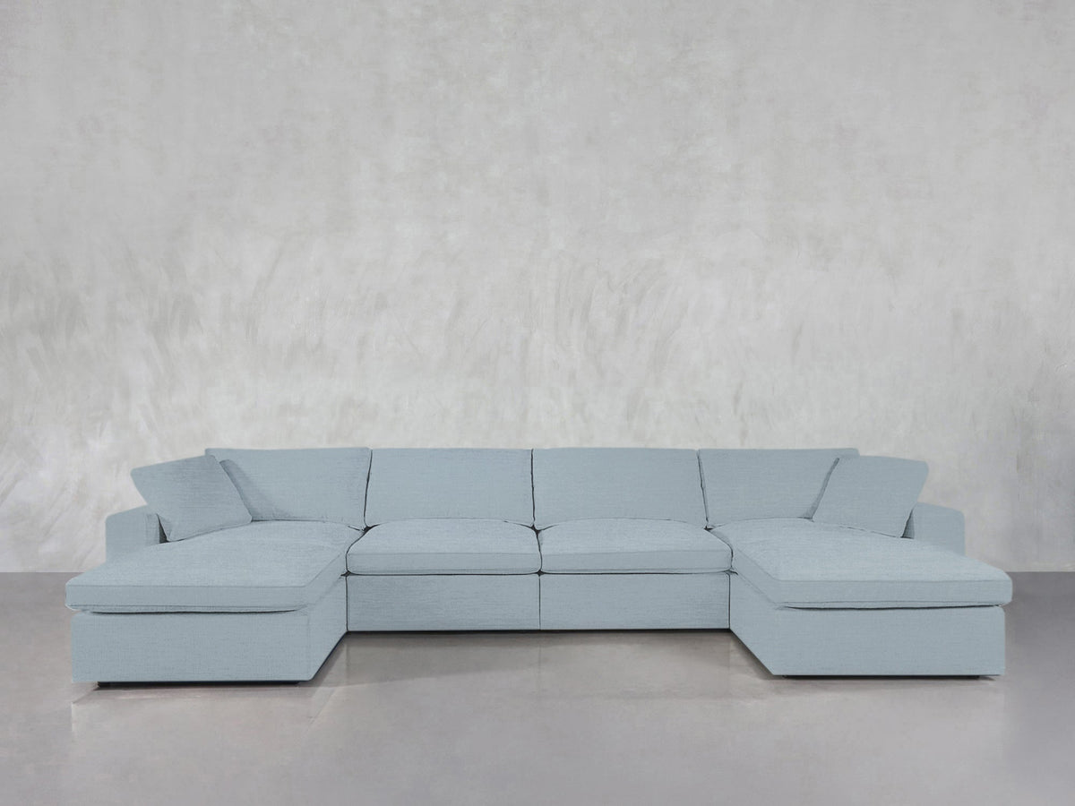 6 - Seat Modular Double Chaise Sectional - 7th Avenue