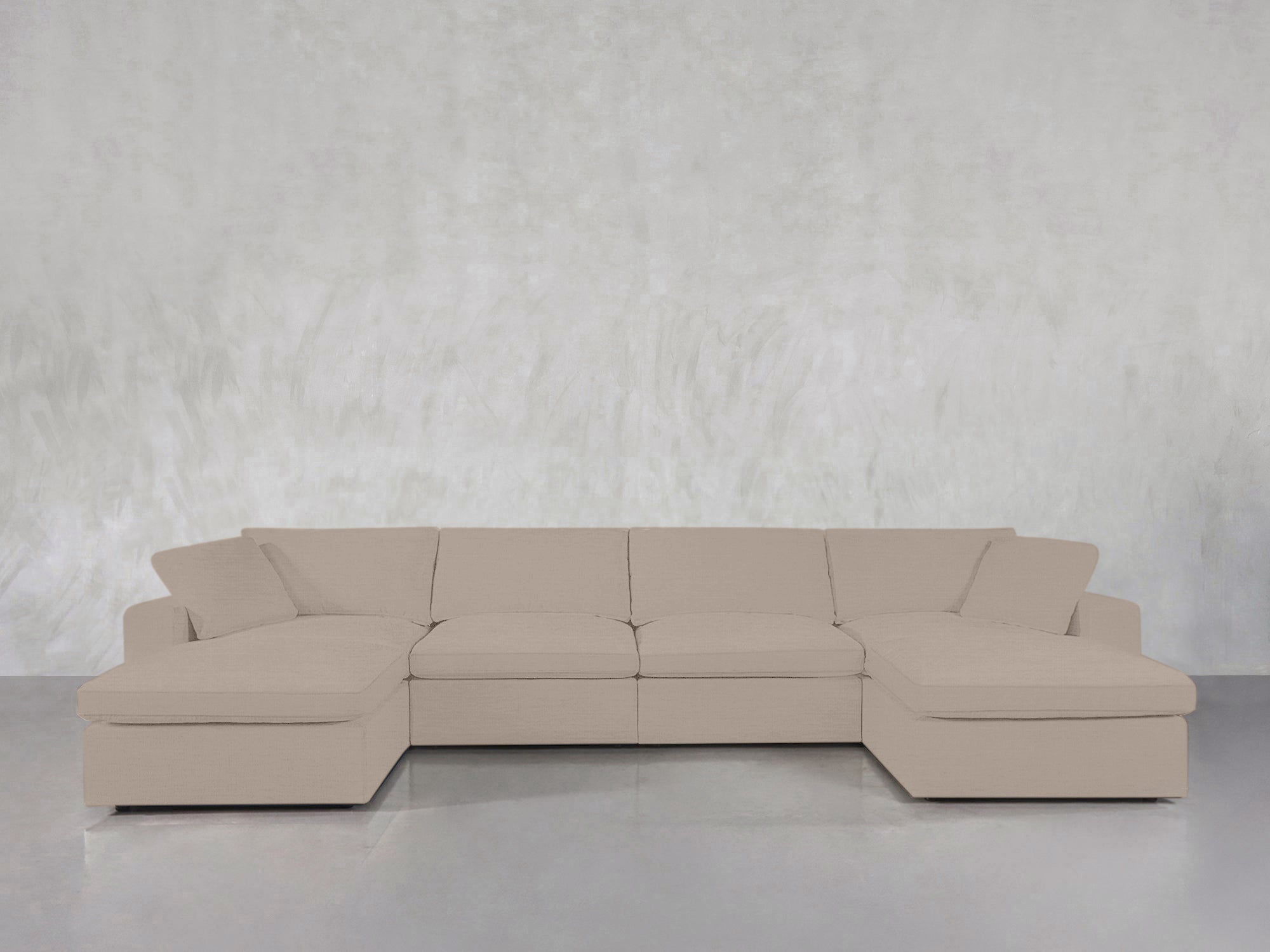 6-Seat Modular Double Chaise Sectional