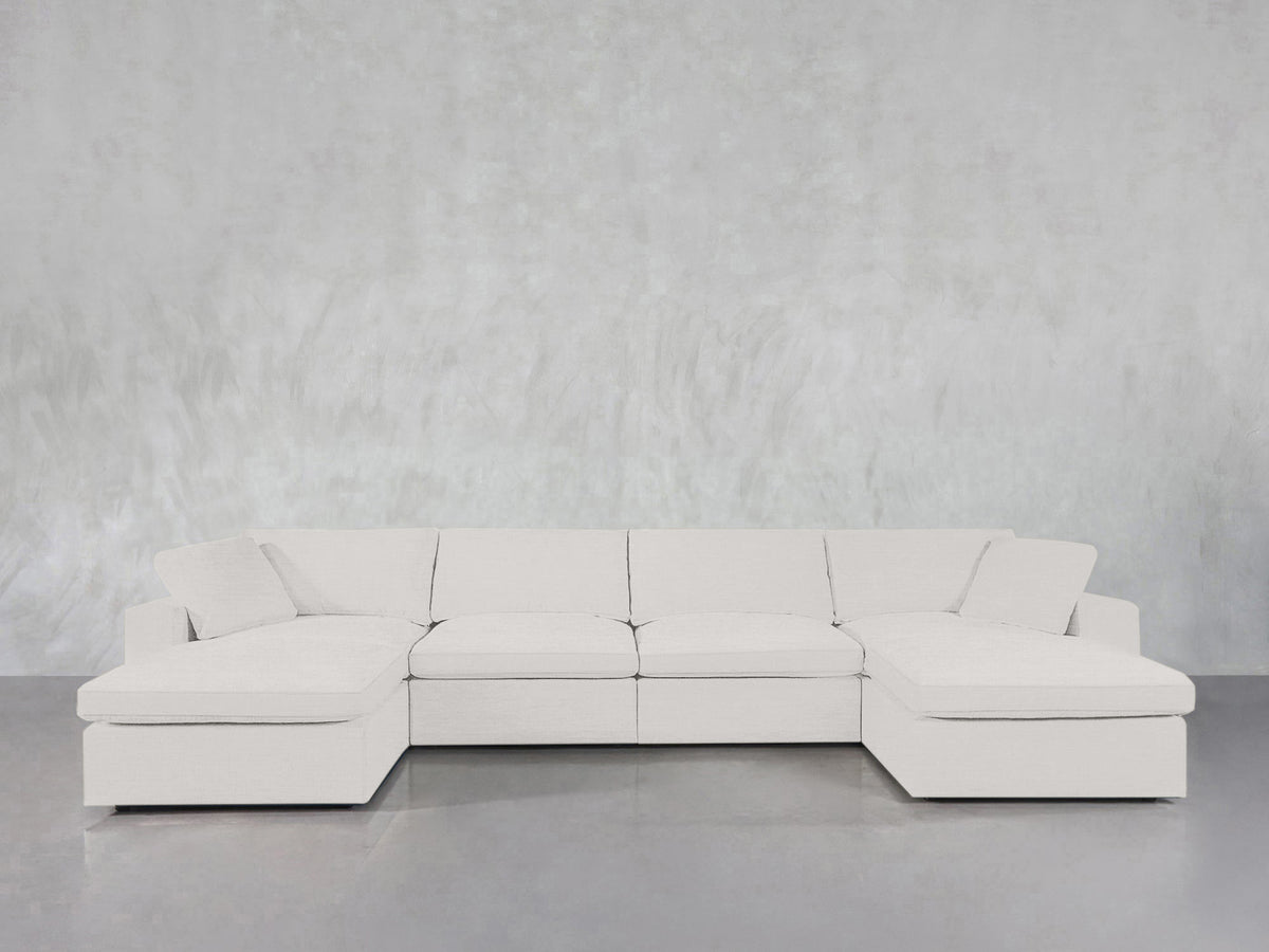 6-Seat Modular Double Chaise Sectional