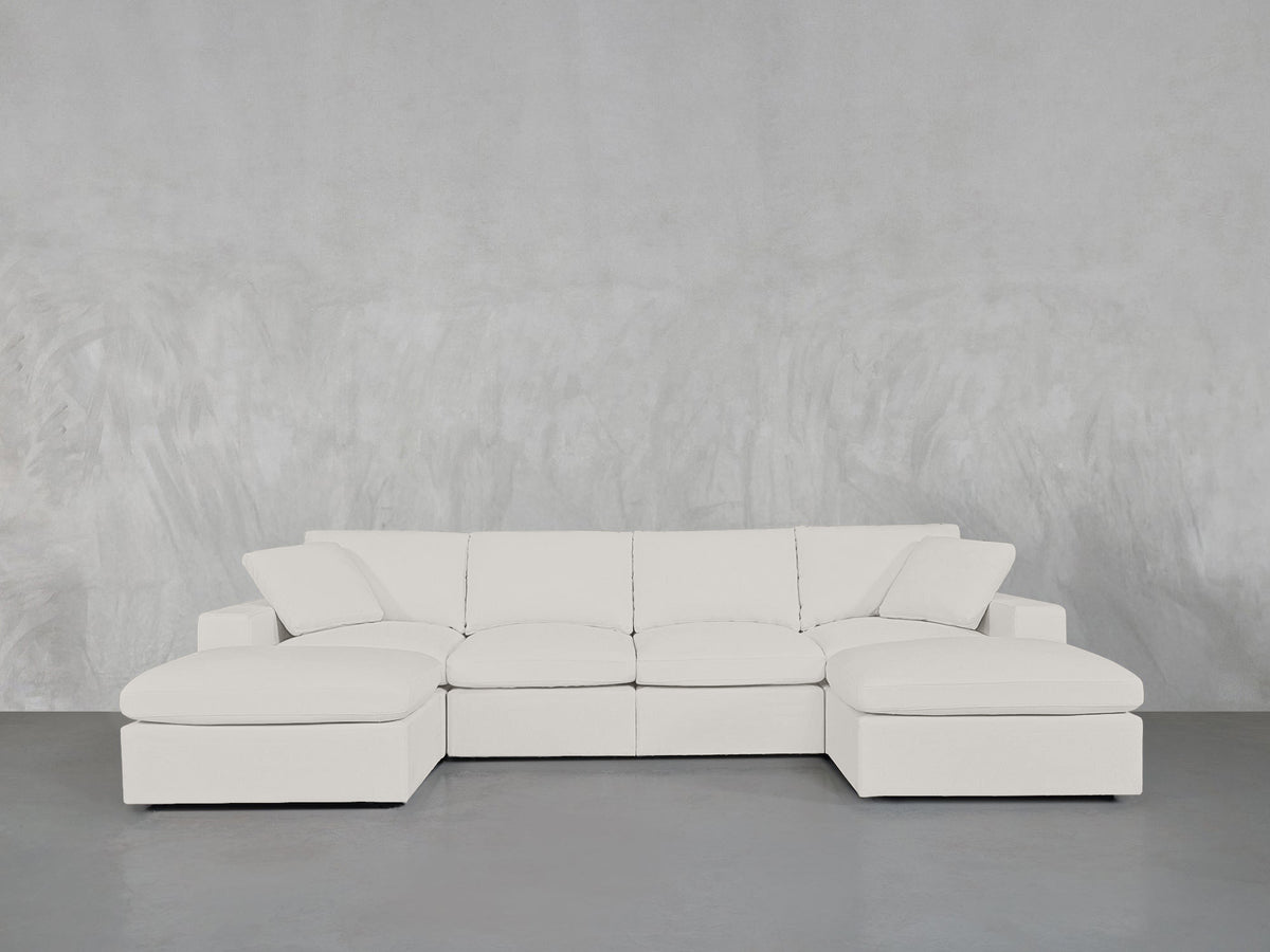 6-Seat Modular Double Chaise Sectional