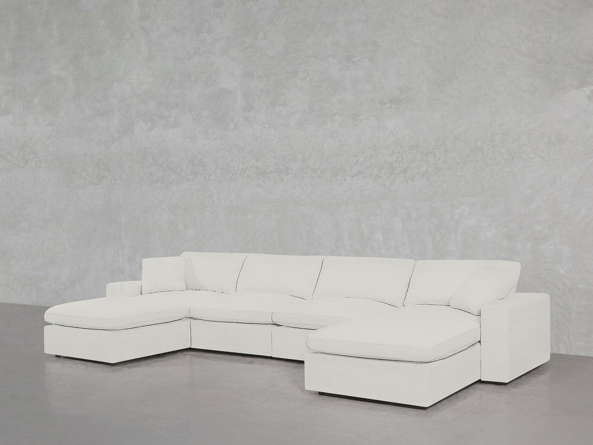 6-Seat Modular Double Chaise Sectional