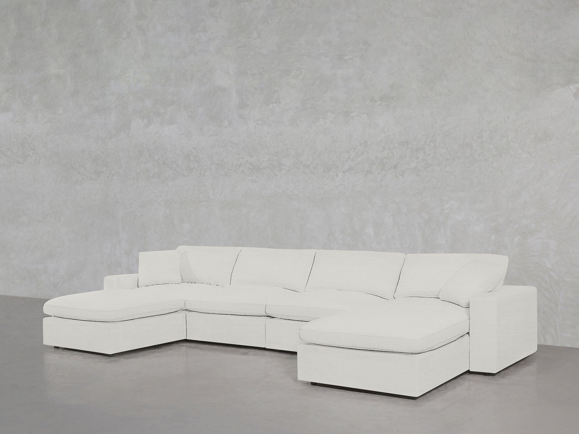 6-Seat Modular Double Chaise Sectional