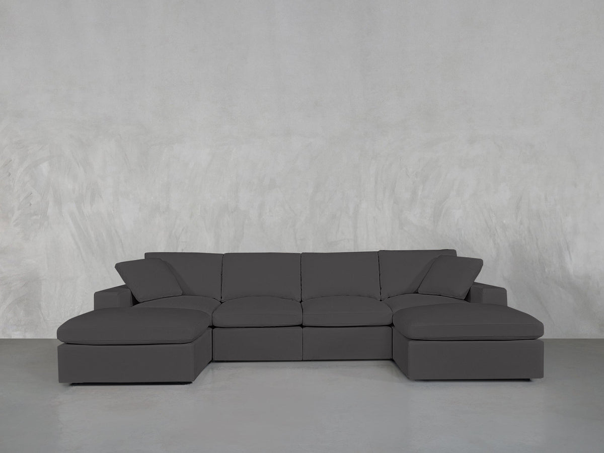 6-Seat Modular Double Chaise Sectional