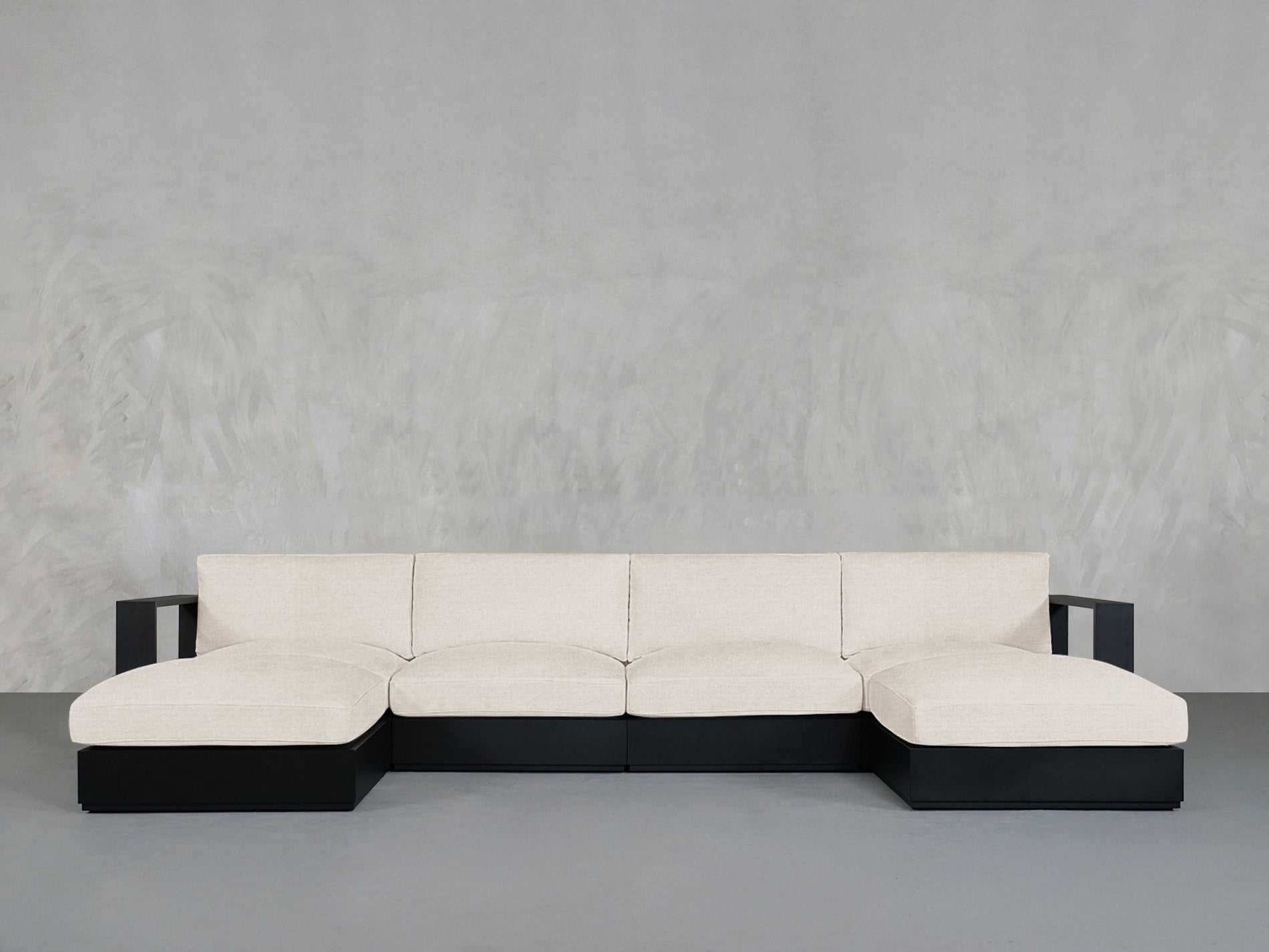 6 - Seat Modular Double Chaise Sectional Aluminum Outdoor - 7th Avenue