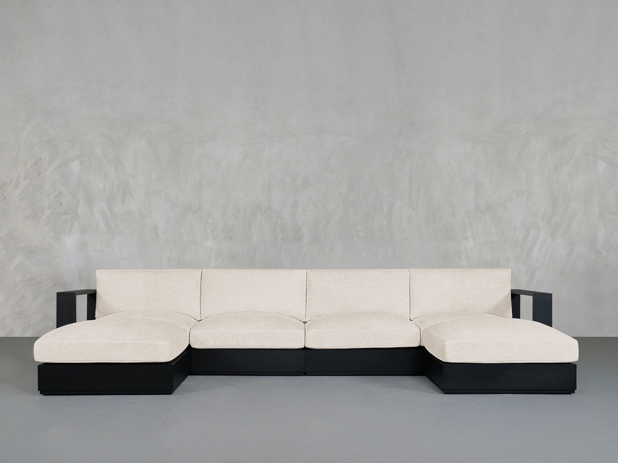 6 - Seat Modular Double Chaise Sectional Aluminum Outdoor - 7th Avenue