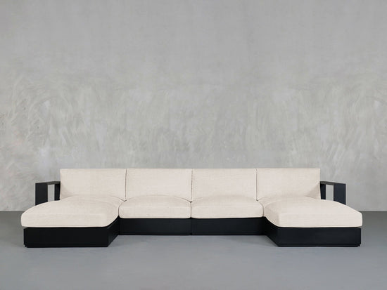 6 - Seat Modular Double Chaise Sectional Aluminum Outdoor - 7th Avenue