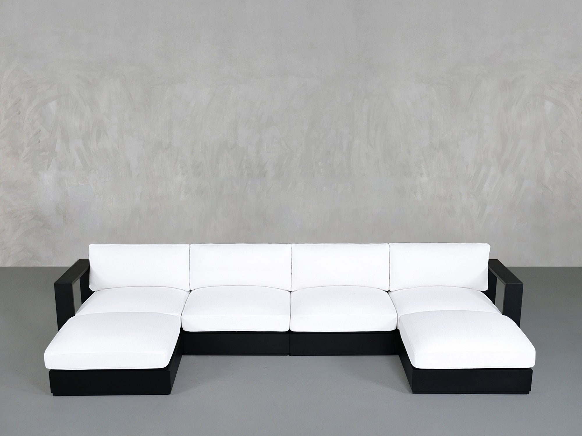 6 - Seat Modular Double Chaise Sectional Aluminum Outdoor - 7th Avenue