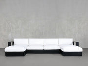 6 - Seat Modular Double Chaise Sectional Aluminum Outdoor - 7th Avenue