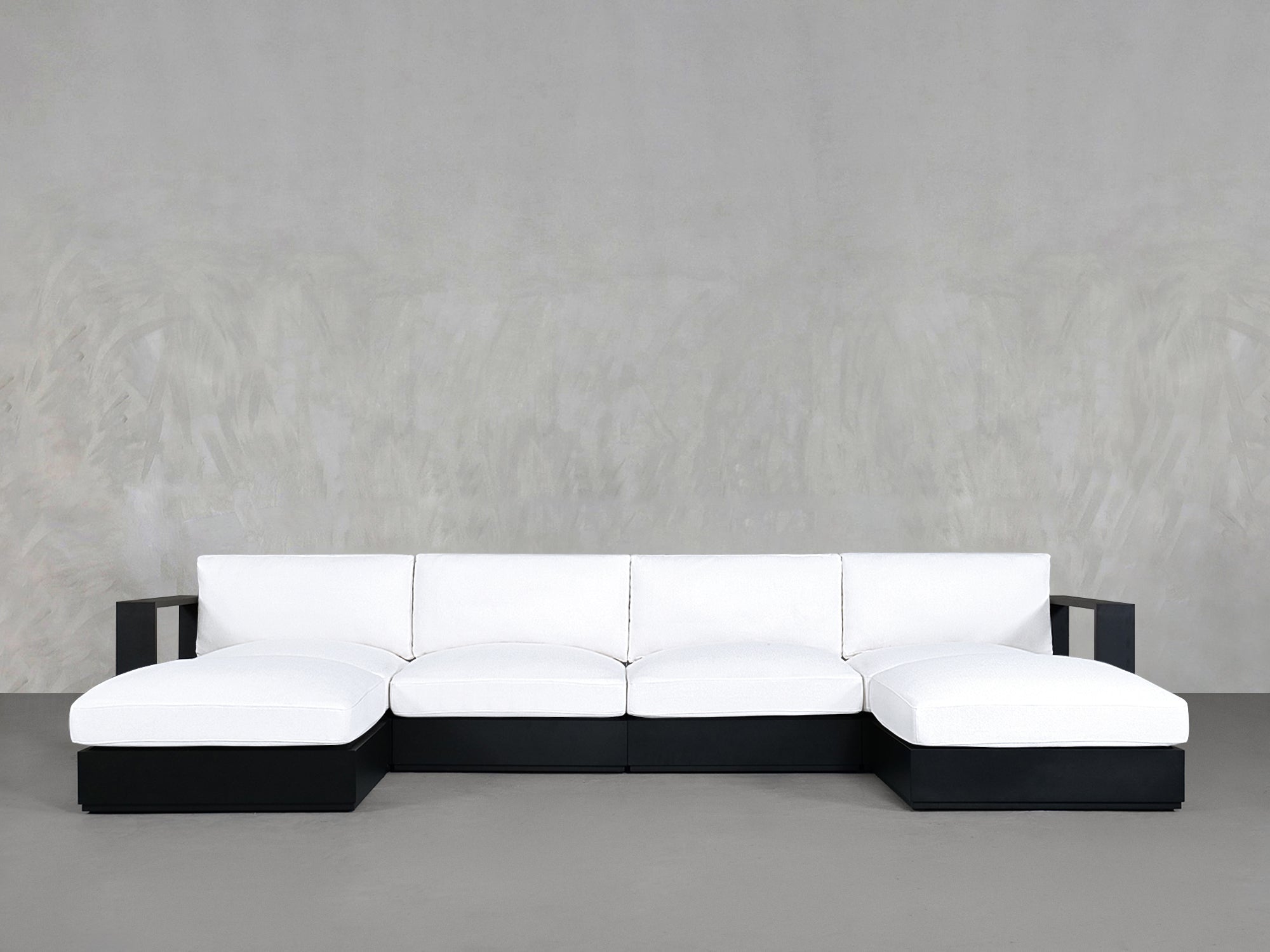 6 - Seat Modular Double Chaise Sectional Aluminum Outdoor - 7th Avenue