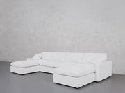 6-Seat Modular Double Chaise Sectional (Thin Arms) - 7th Avenue