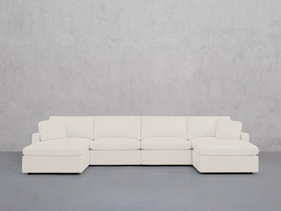 6-Seat Modular Double Chaise Sectional (Thin Arms) - 7th Avenue