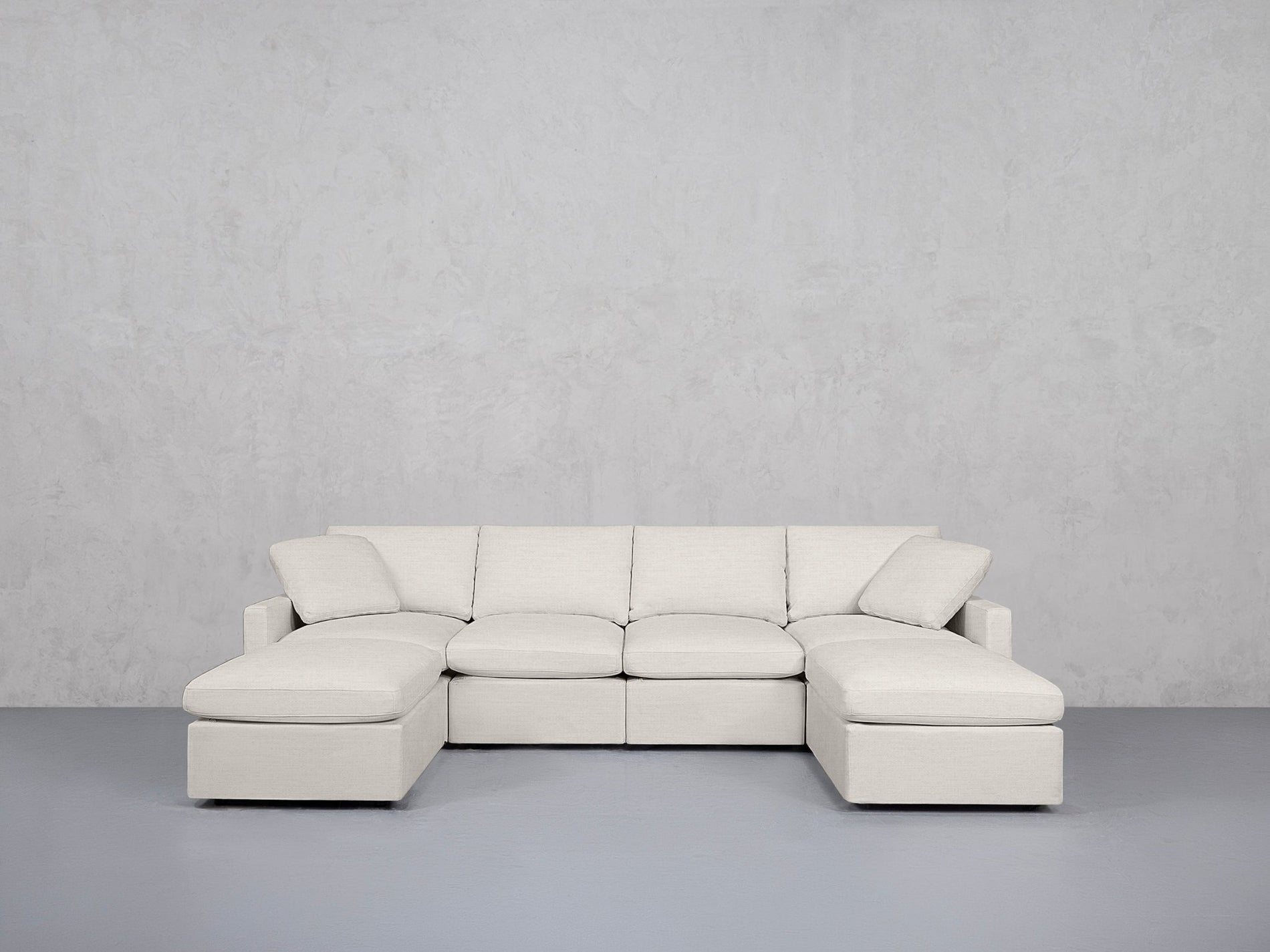 6-Seat Modular Double Chaise Sectional (Thin Arms) - 7th Avenue