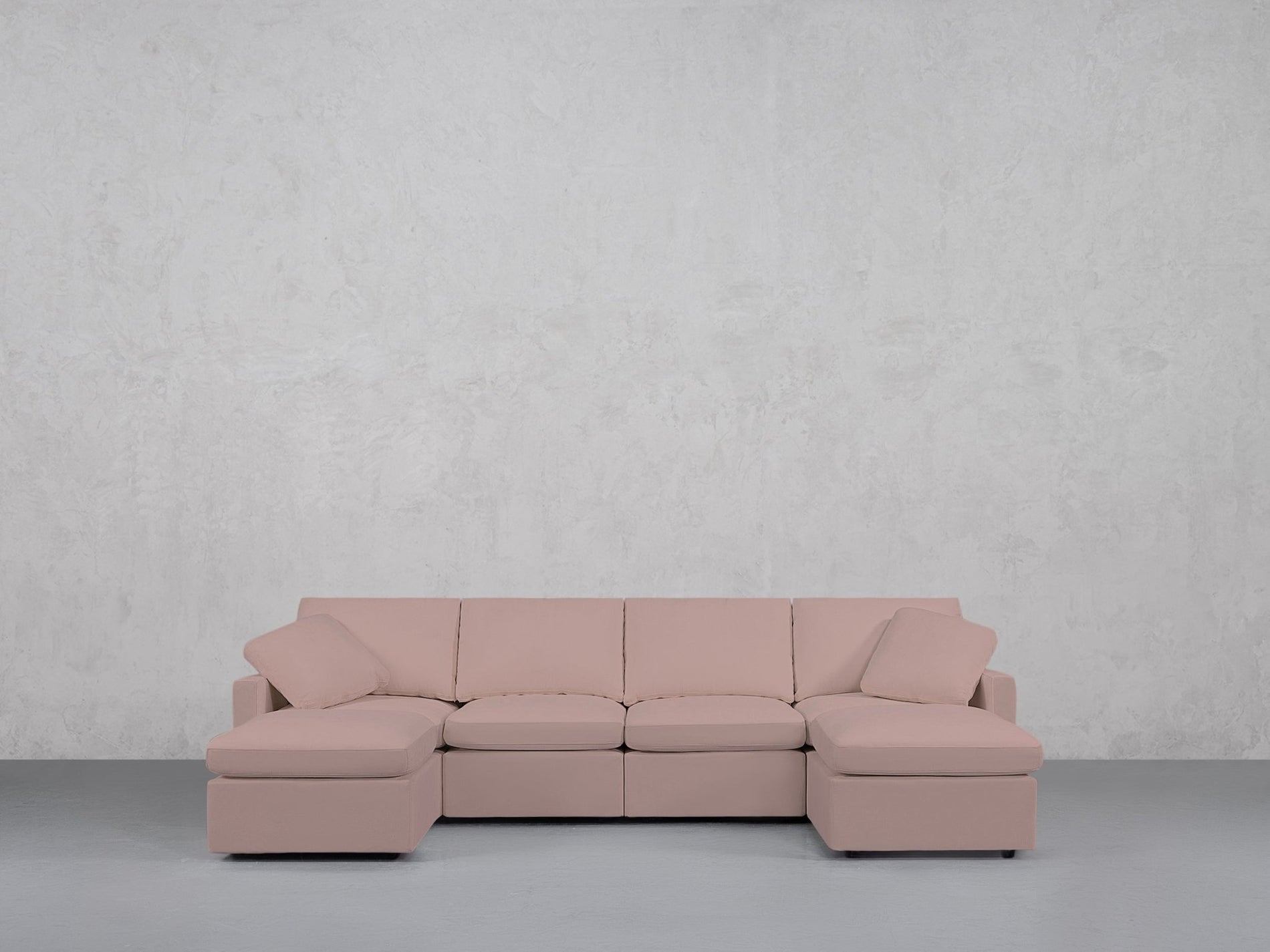 6-Seat Modular Double Chaise Sectional (Thin Arms) - 7th Avenue