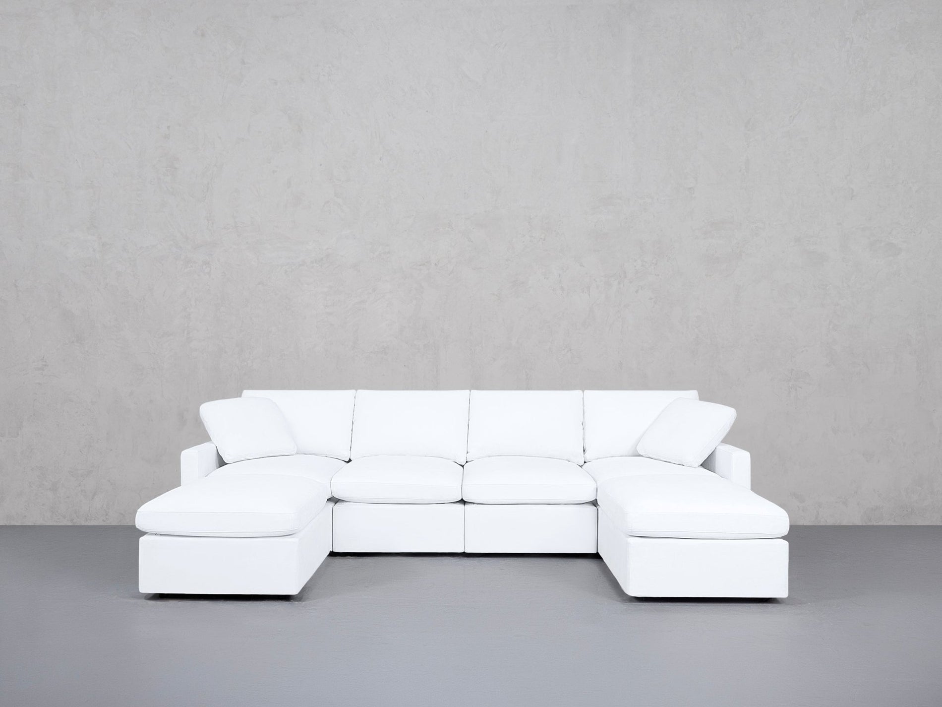 6-Seat Modular Double Chaise Sectional (Thin Arms) - 7th Avenue