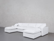 6-Seat Modular Double Chaise Sectional (Thin Arms) - 7th Avenue