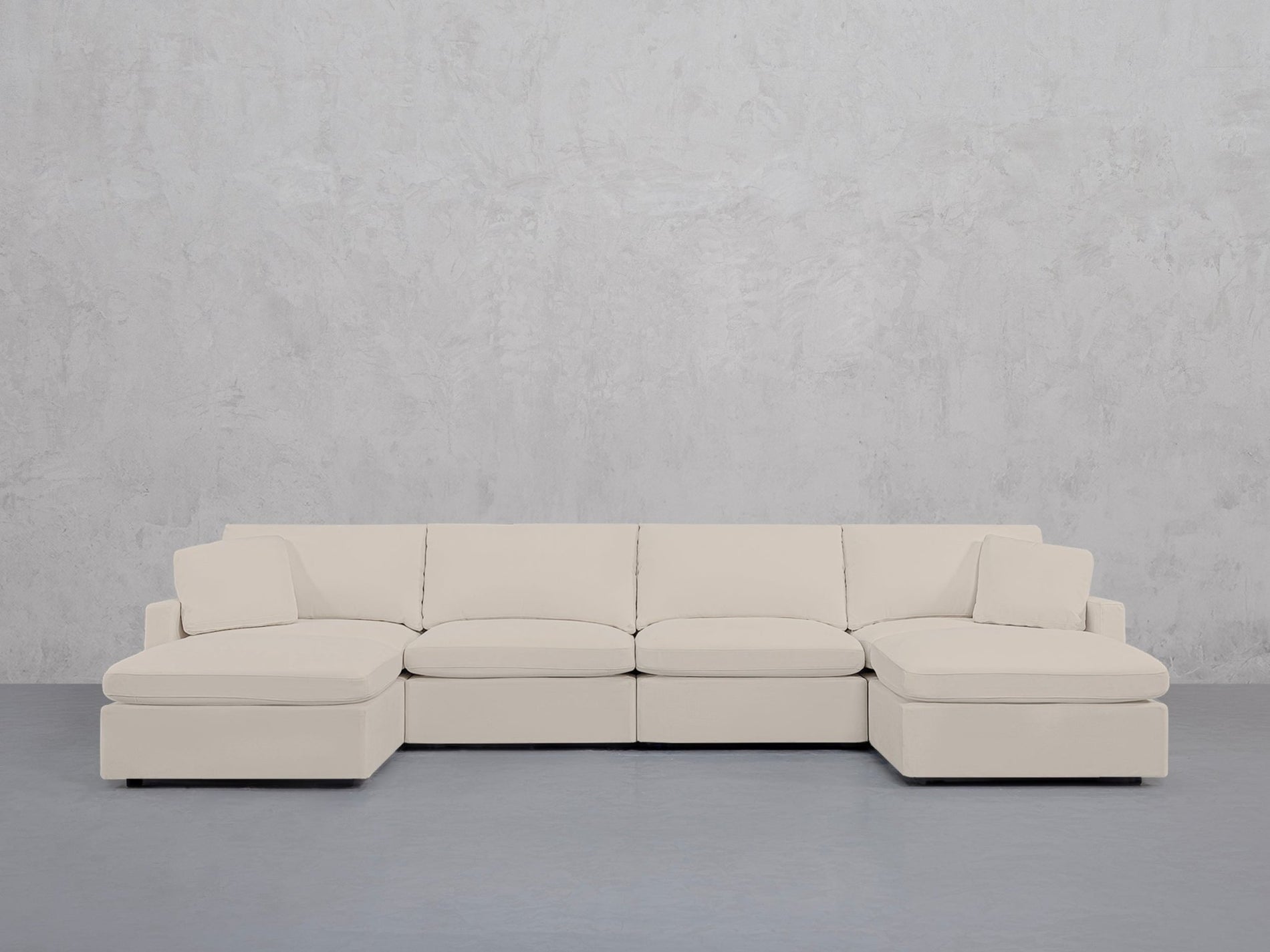 6-Seat Modular Double Chaise Sectional (Thin Arms) - 7th Avenue