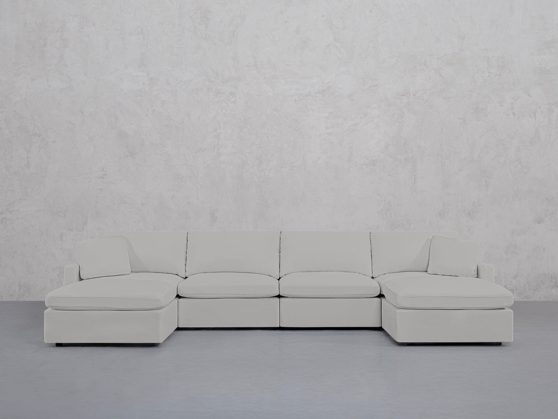 6-Seat Modular Double Chaise Sectional (Thin Arms) - 7th Avenue