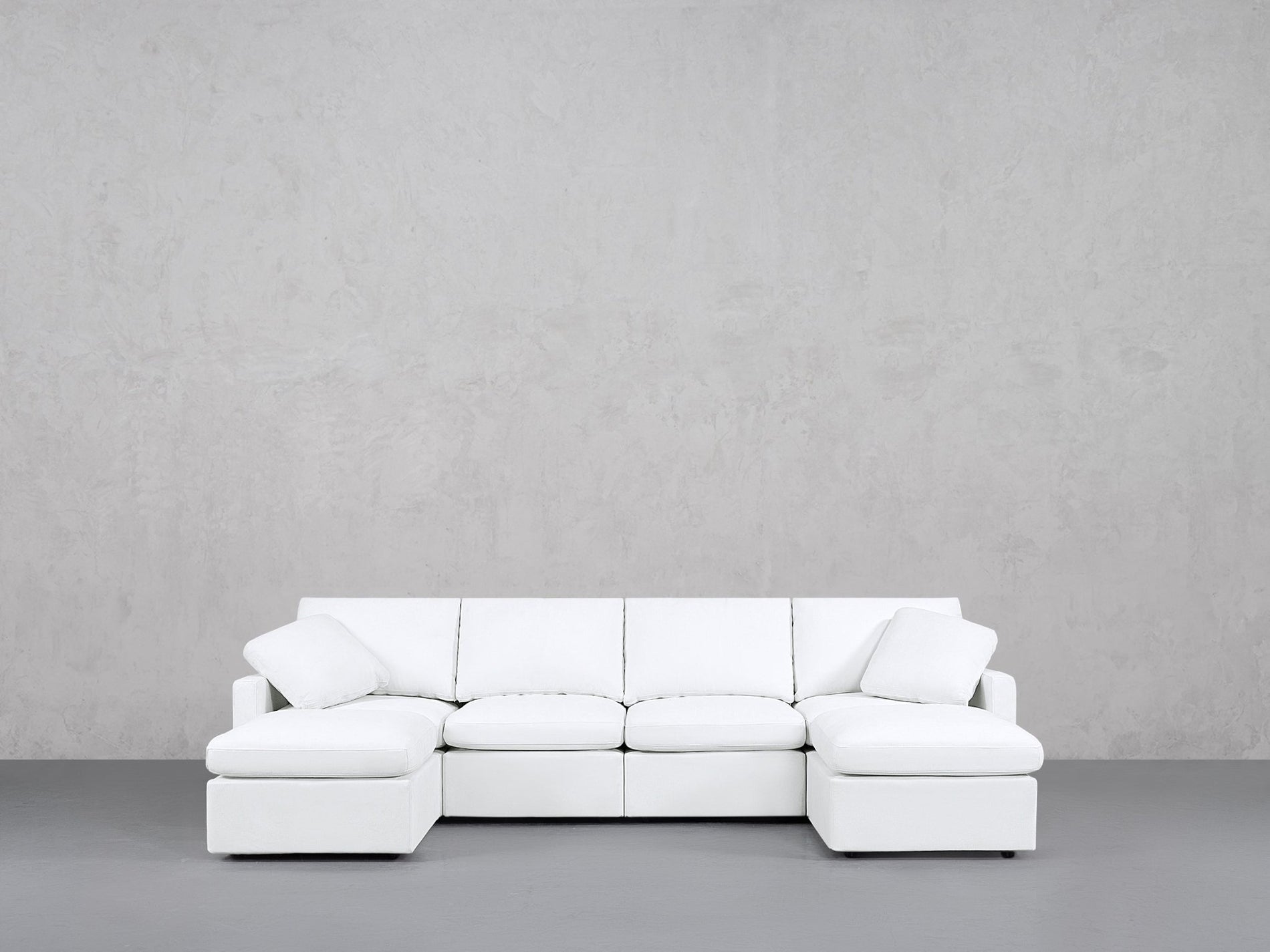 6-Seat Modular Double Chaise Sectional (Thin Arms) - 7th Avenue